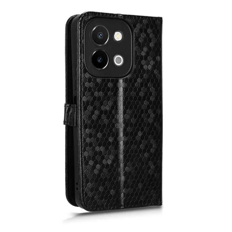 For vivo Y28 4G Honeycomb Dot Texture Leather Phone Case