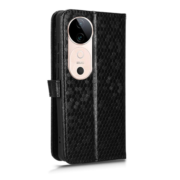 For vivo S19 Honeycomb Dot Texture Leather Phone Case
