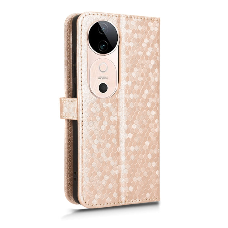 For vivo S19 Honeycomb Dot Texture Leather Phone Case