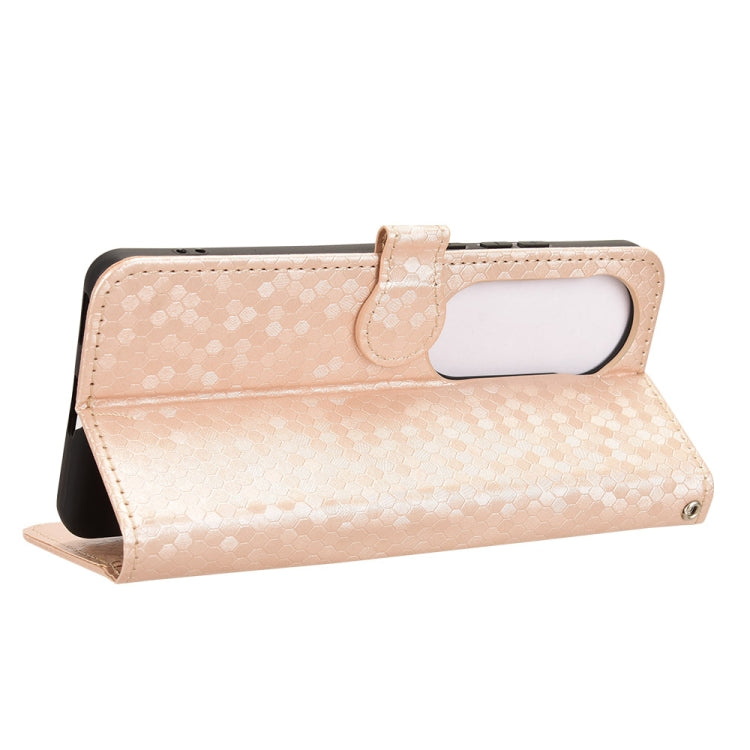 For vivo S19 Honeycomb Dot Texture Leather Phone Case