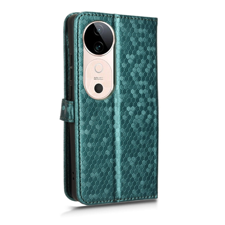 For vivo S19 Honeycomb Dot Texture Leather Phone Case