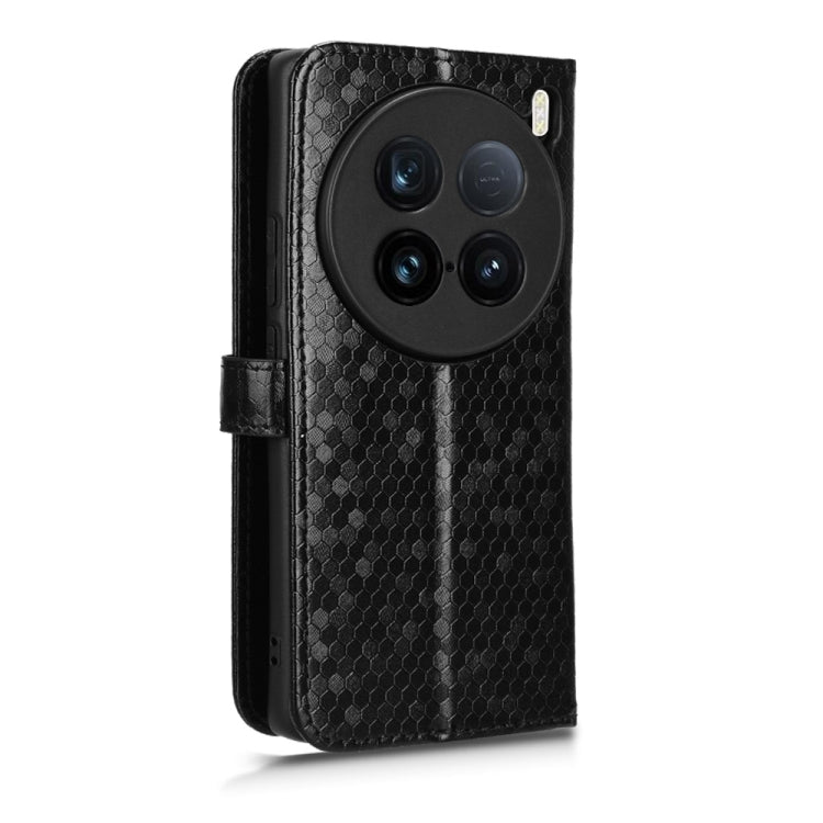 For vivo X100 Ultra Honeycomb Dot Texture Leather Phone Case