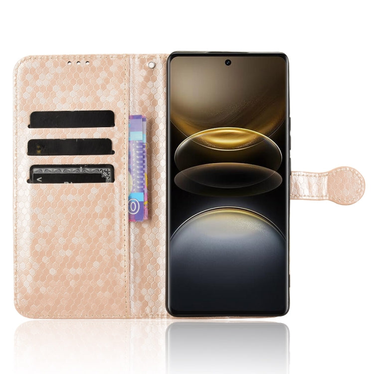 For vivo X100 Ultra Honeycomb Dot Texture Leather Phone Case