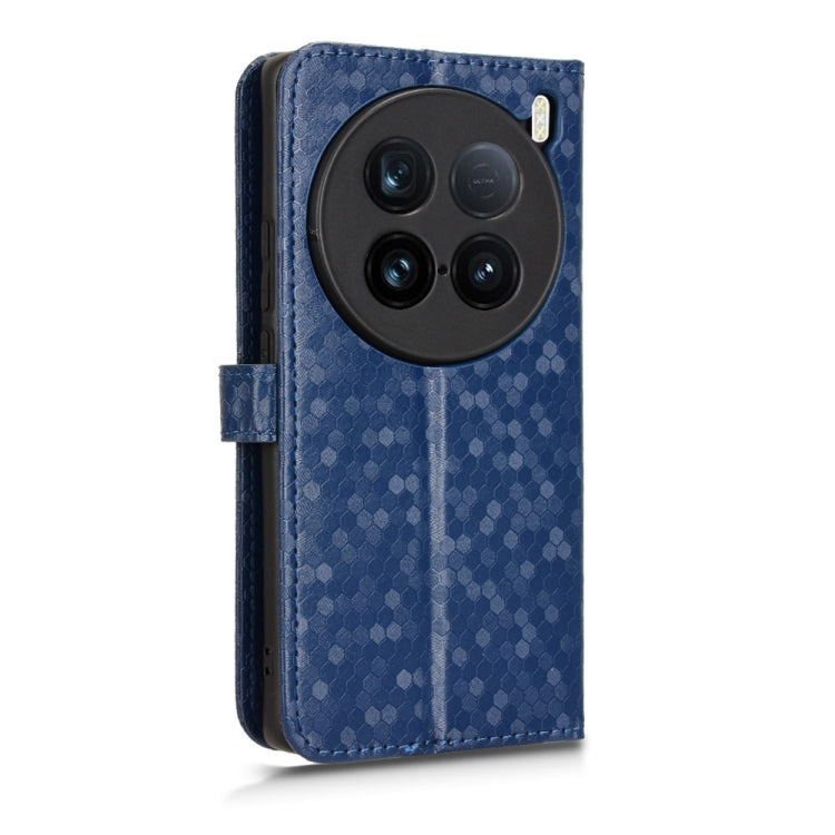 For vivo X100 Ultra Honeycomb Dot Texture Leather Phone Case