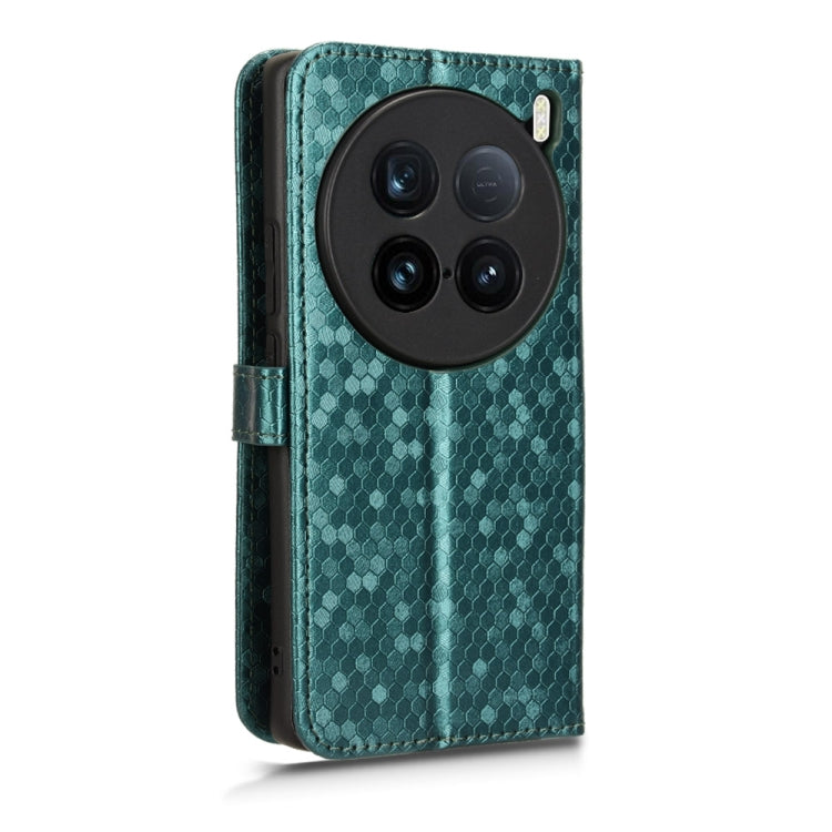 For vivo X100 Ultra Honeycomb Dot Texture Leather Phone Case
