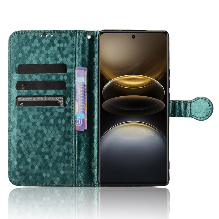 For vivo X100 Ultra Honeycomb Dot Texture Leather Phone Case