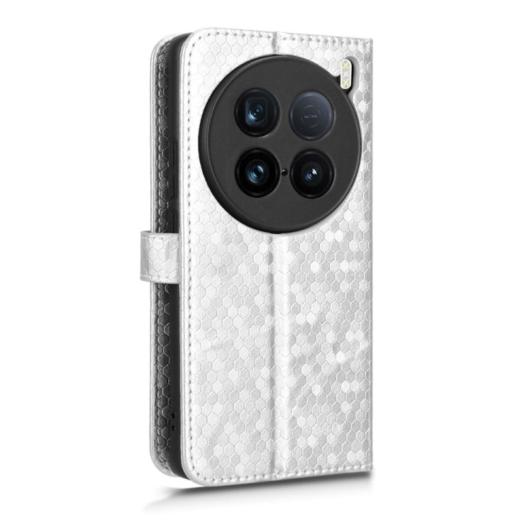 For vivo X100 Ultra Honeycomb Dot Texture Leather Phone Case