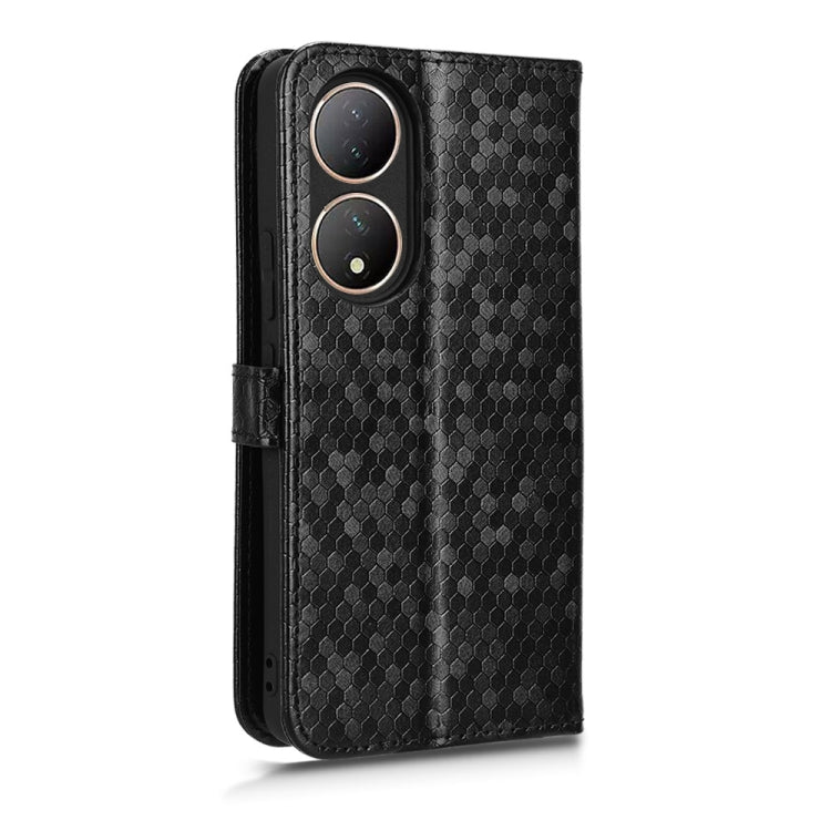 For vivo Y100 5G Honeycomb Dot Texture Leather Phone Case