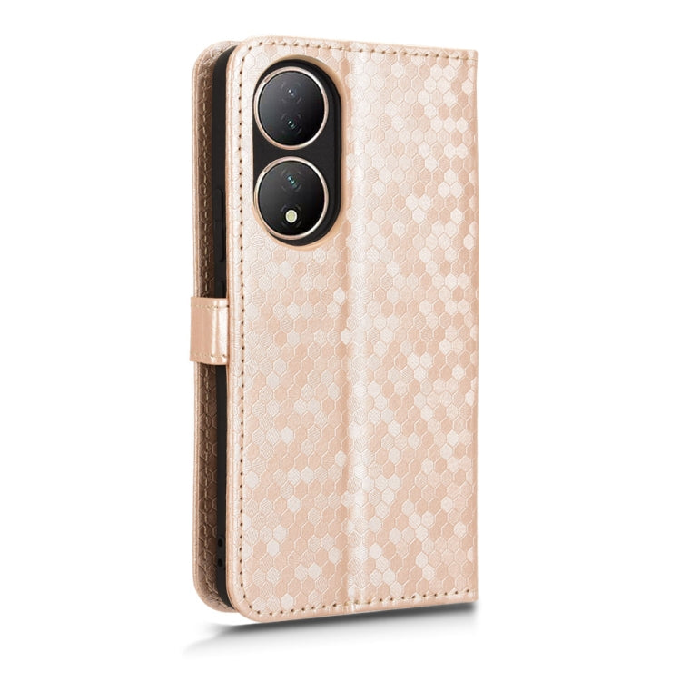 For vivo Y100 5G Honeycomb Dot Texture Leather Phone Case
