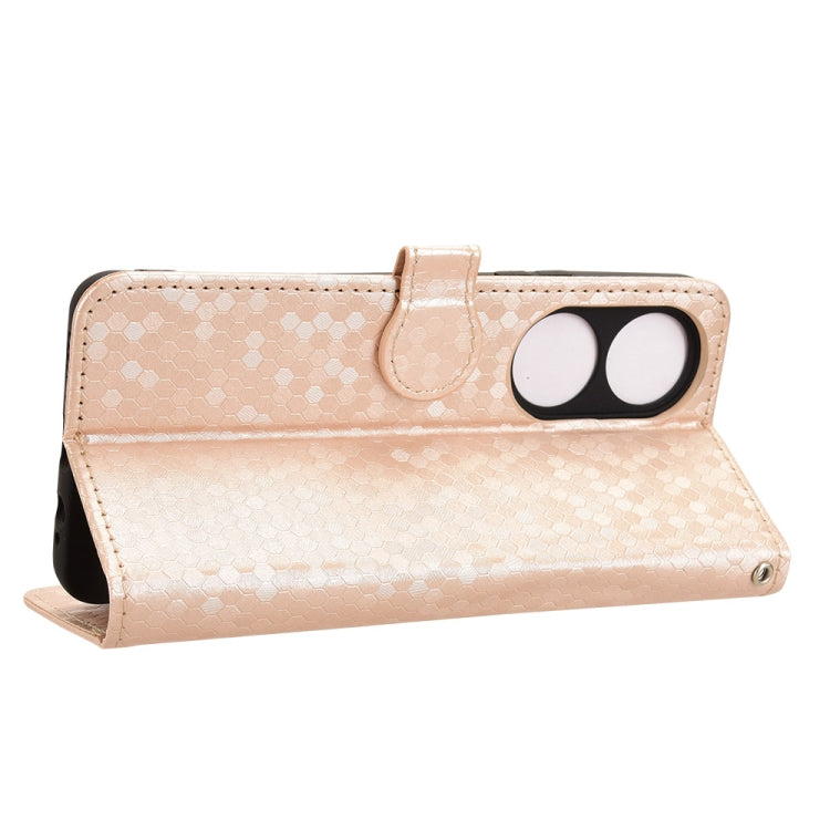For vivo Y100 5G Honeycomb Dot Texture Leather Phone Case