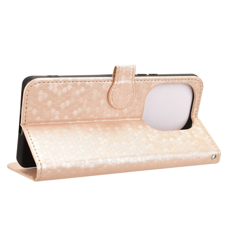 For vivo T3 Pro 5G India / iQOO Z9s Pro 5G Honeycomb Dot Texture Leather Phone Case
