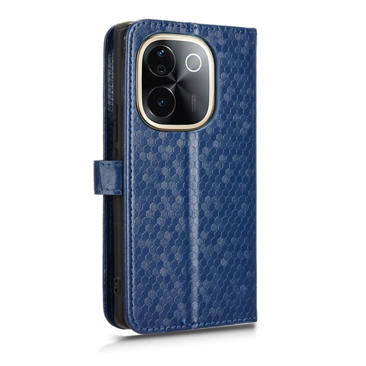 For vivo T3 Pro 5G India / iQOO Z9s Pro 5G Honeycomb Dot Texture Leather Phone Case