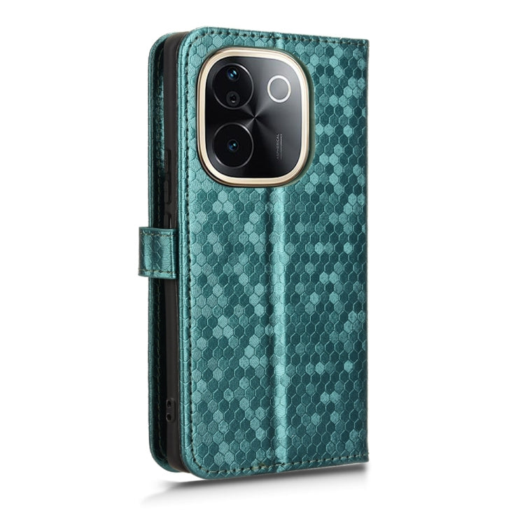 For vivo T3 Pro 5G India / iQOO Z9s Pro 5G Honeycomb Dot Texture Leather Phone Case