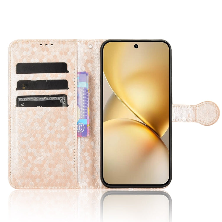 For vivo X200 5G Honeycomb Dot Texture Leather Phone Case