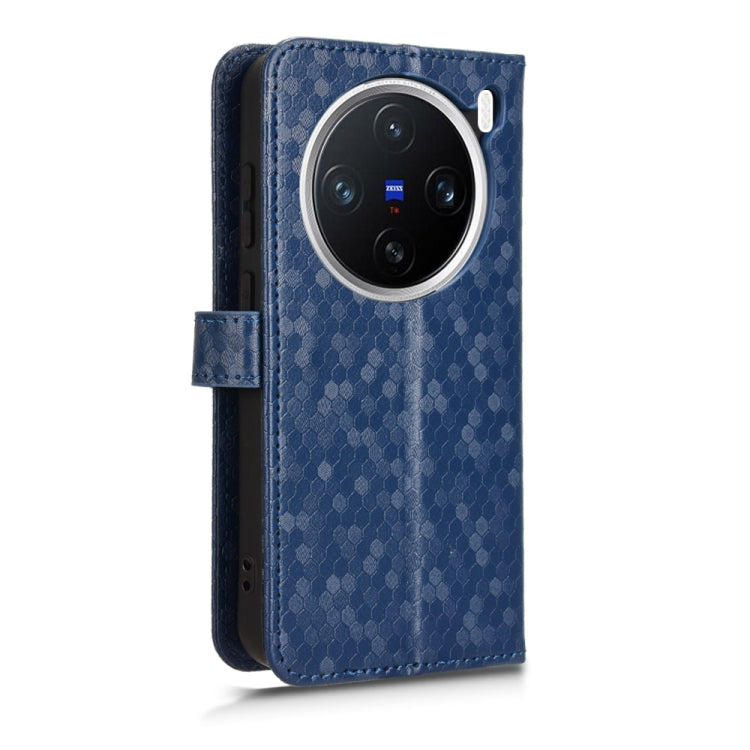 For vivo X200 5G Honeycomb Dot Texture Leather Phone Case