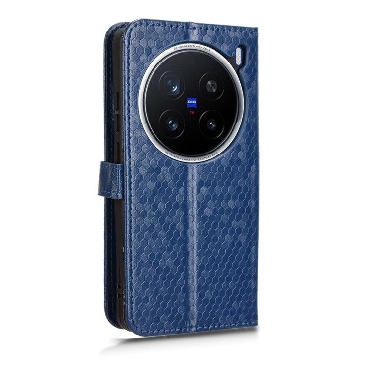 For vivo X200 Pro 5G Honeycomb Dot Texture Leather Phone Case