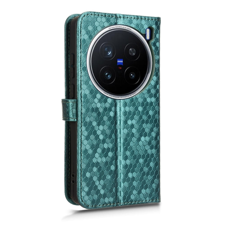 For vivo X200 Pro 5G Honeycomb Dot Texture Leather Phone Case