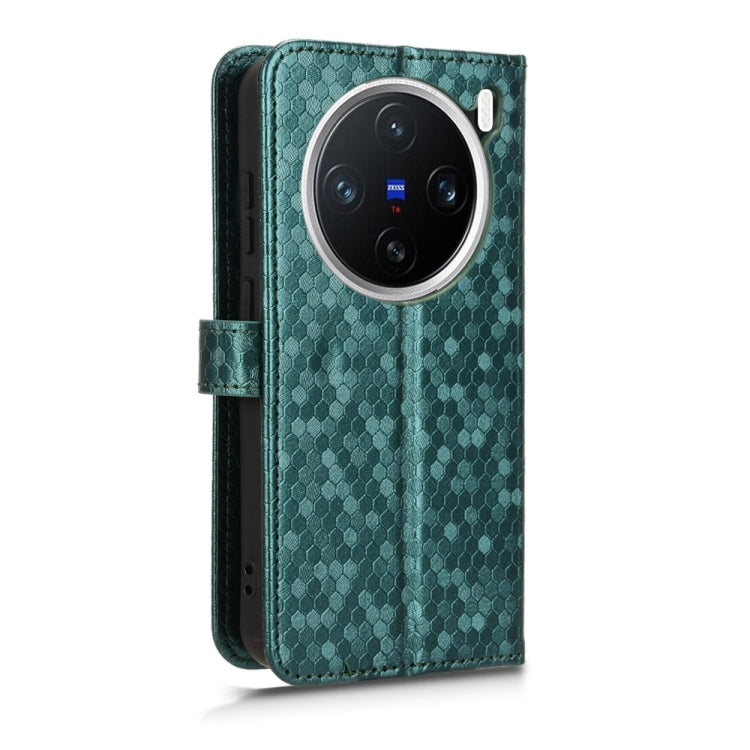 For vivo X200 Pro mini 5G Honeycomb Dot Texture Leather Phone Case