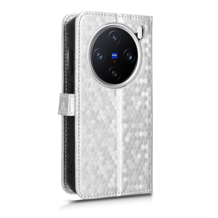 For vivo X200 Pro mini 5G Honeycomb Dot Texture Leather Phone Case
