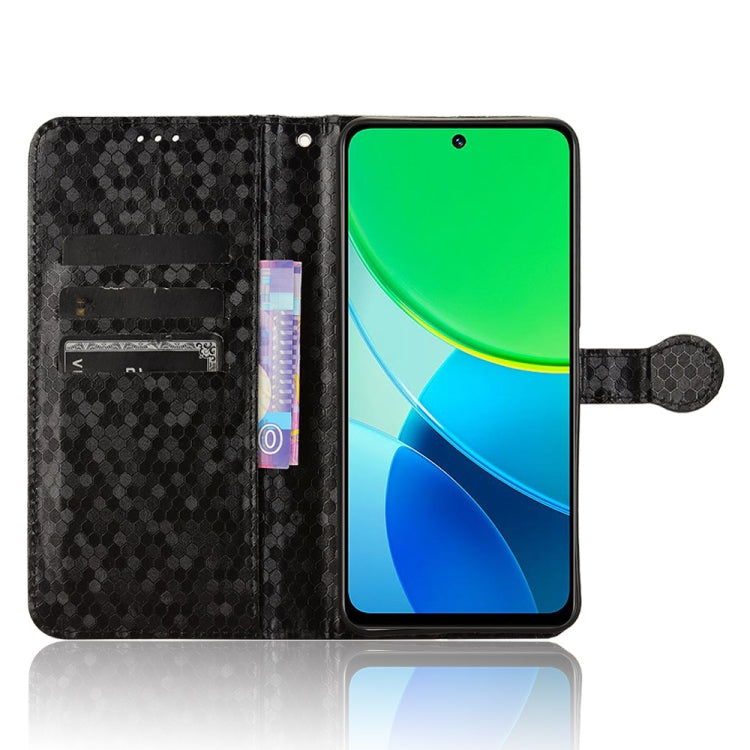 For vivo Y19s 4G Global Honeycomb Dot Texture Leather Phone Case