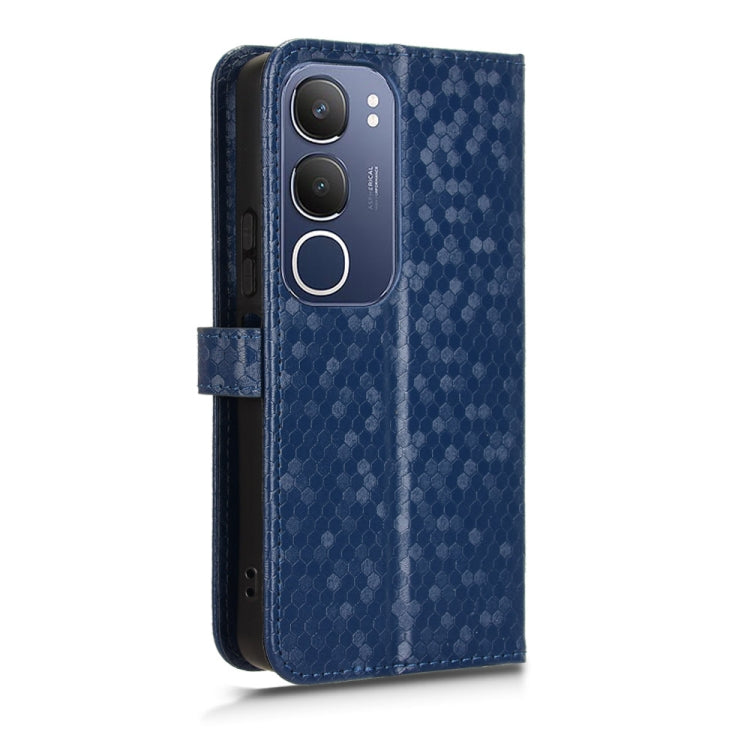 For vivo Y19s 4G Global Honeycomb Dot Texture Leather Phone Case
