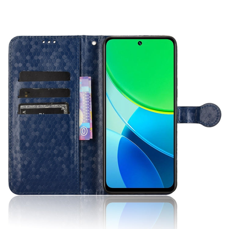 For vivo Y19s 4G Global Honeycomb Dot Texture Leather Phone Case
