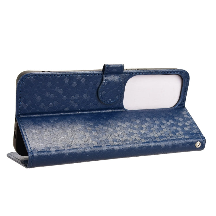 For vivo Y19s 4G Global Honeycomb Dot Texture Leather Phone Case