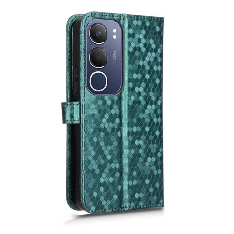 For vivo Y19s 4G Global Honeycomb Dot Texture Leather Phone Case