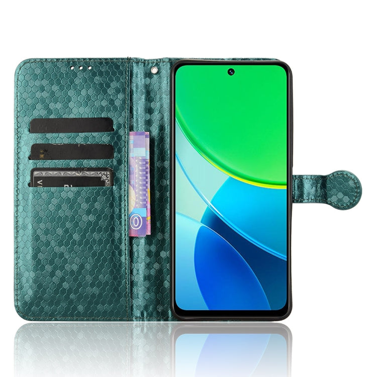 For vivo Y19s 4G Global Honeycomb Dot Texture Leather Phone Case