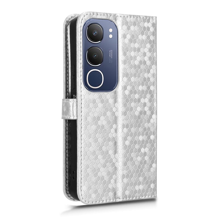 For vivo Y19s 4G Global Honeycomb Dot Texture Leather Phone Case