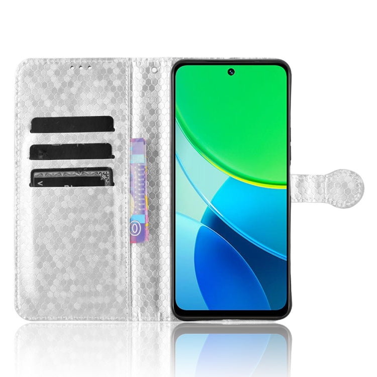 For vivo Y19s 4G Global Honeycomb Dot Texture Leather Phone Case