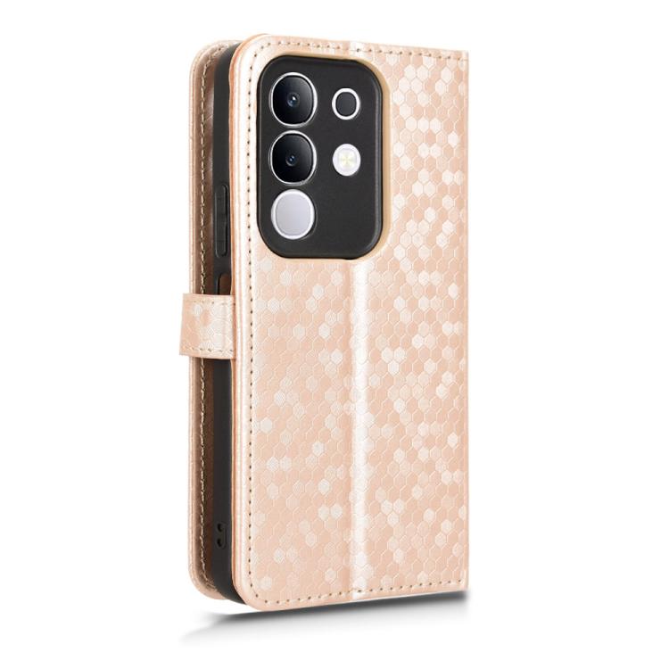 For vivo Y29 4G Global / T4x Honeycomb Dot Texture Leather Phone Case