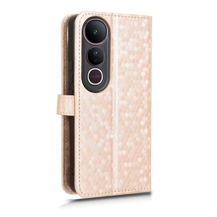 For vivo V50 Lite 5G Global Honeycomb Dot Texture Leather Phone Case