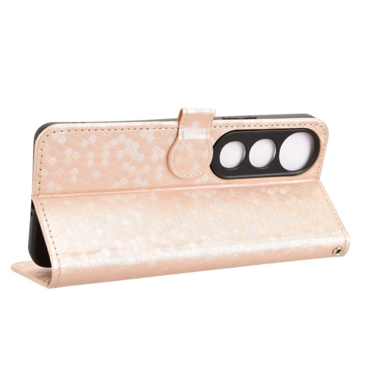 For vivo V50 Lite 5G Global Honeycomb Dot Texture Leather Phone Case