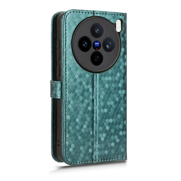 For vivo X200s 5G Honeycomb Dot Texture Leather Phone Case