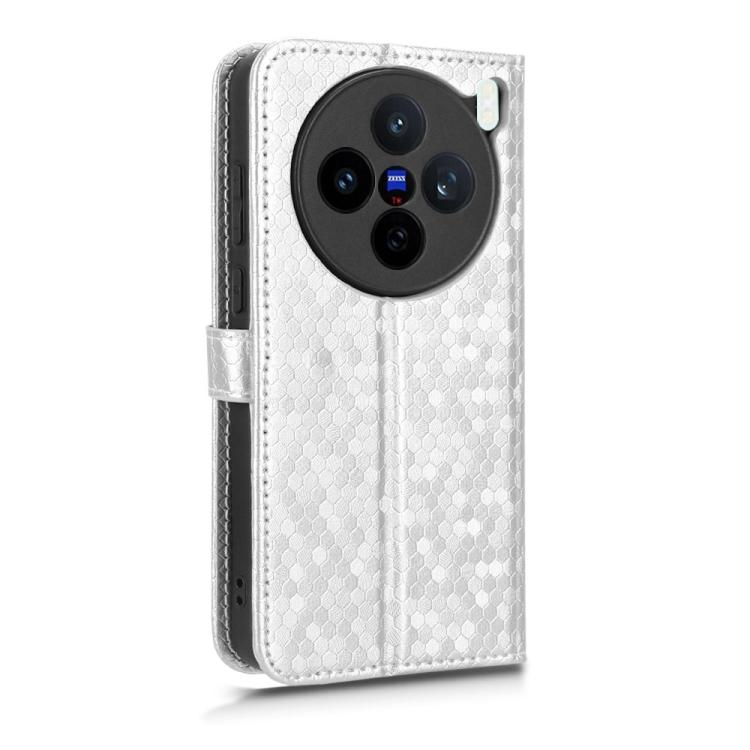 For vivo X200s 5G Honeycomb Dot Texture Leather Phone Case