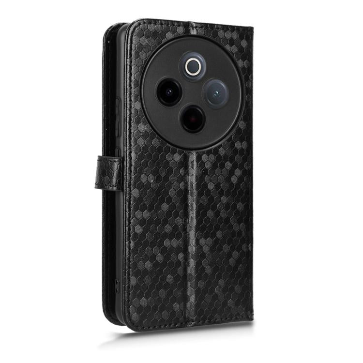 For vivo Y300 Pro 5G / iQOO Z10 5G India Honeycomb Dot Texture Leather Phone Case