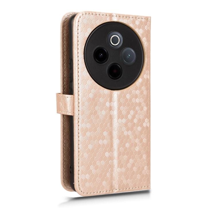For vivo Y300 Pro 5G / iQOO Z10 5G India Honeycomb Dot Texture Leather Phone Case
