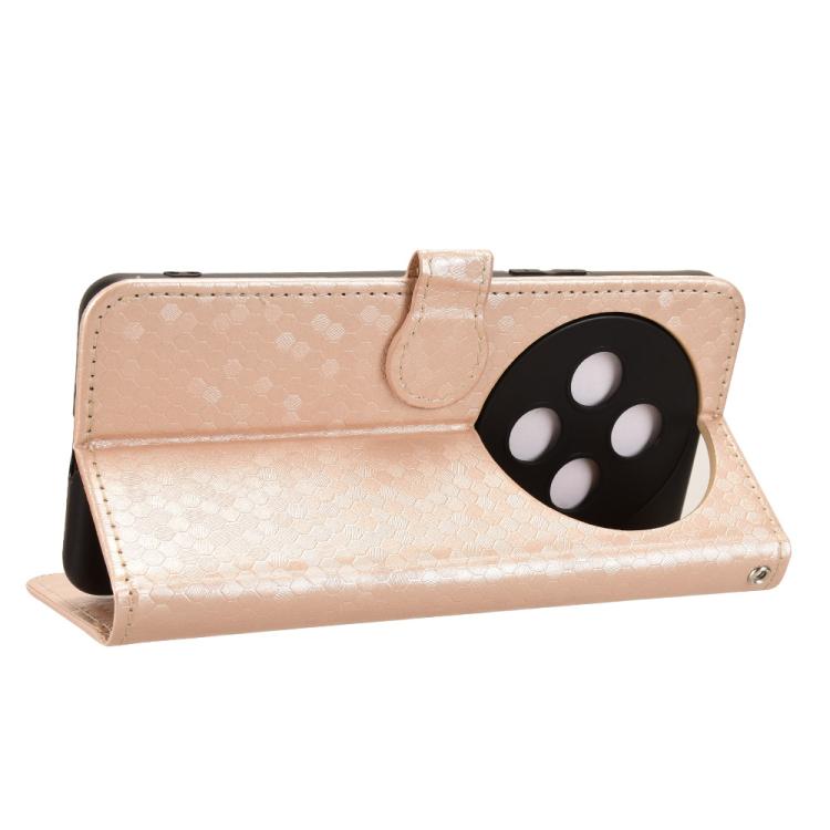 For vivo Y300 Pro 5G / iQOO Z10 5G India Honeycomb Dot Texture Leather Phone Case