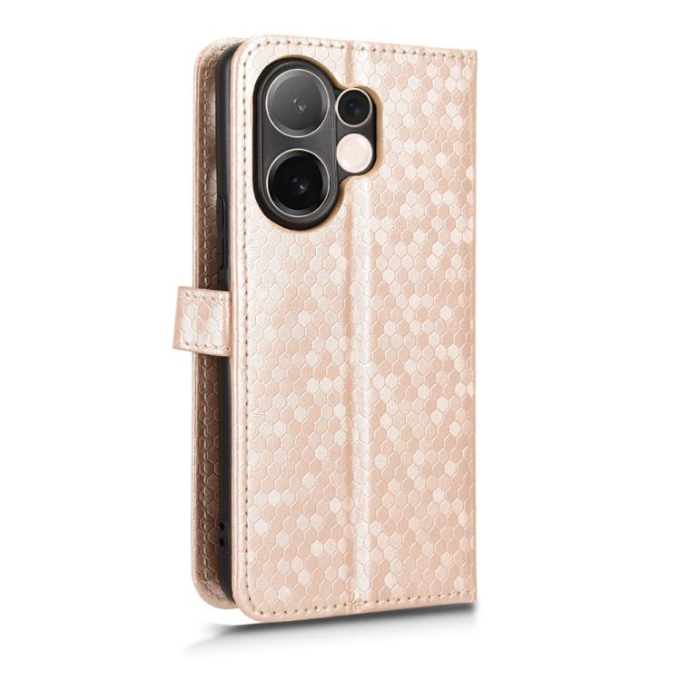 For vivo V60 5G Honeycomb Dot Texture Leather Phone Case