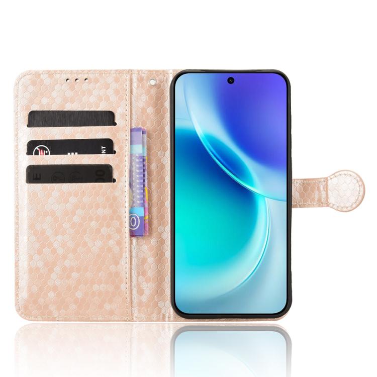 For vivo X300 5G Honeycomb Dot Texture Leather Phone Case