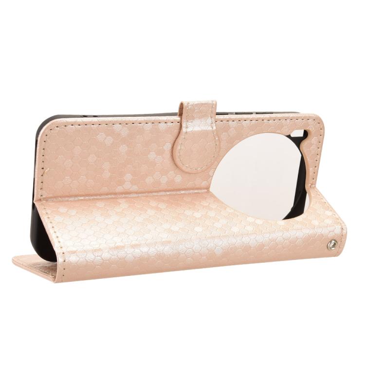 For vivo X300 5G Honeycomb Dot Texture Leather Phone Case