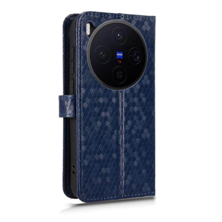 For vivo X300 5G Honeycomb Dot Texture Leather Phone Case