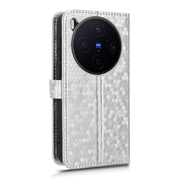 For vivo X300 5G Honeycomb Dot Texture Leather Phone Case