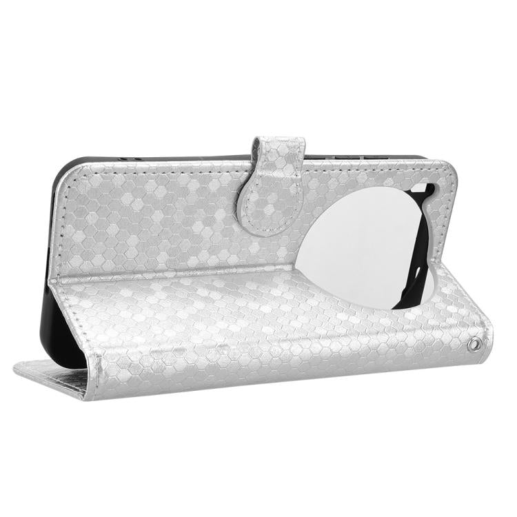 For vivo X300 5G Honeycomb Dot Texture Leather Phone Case