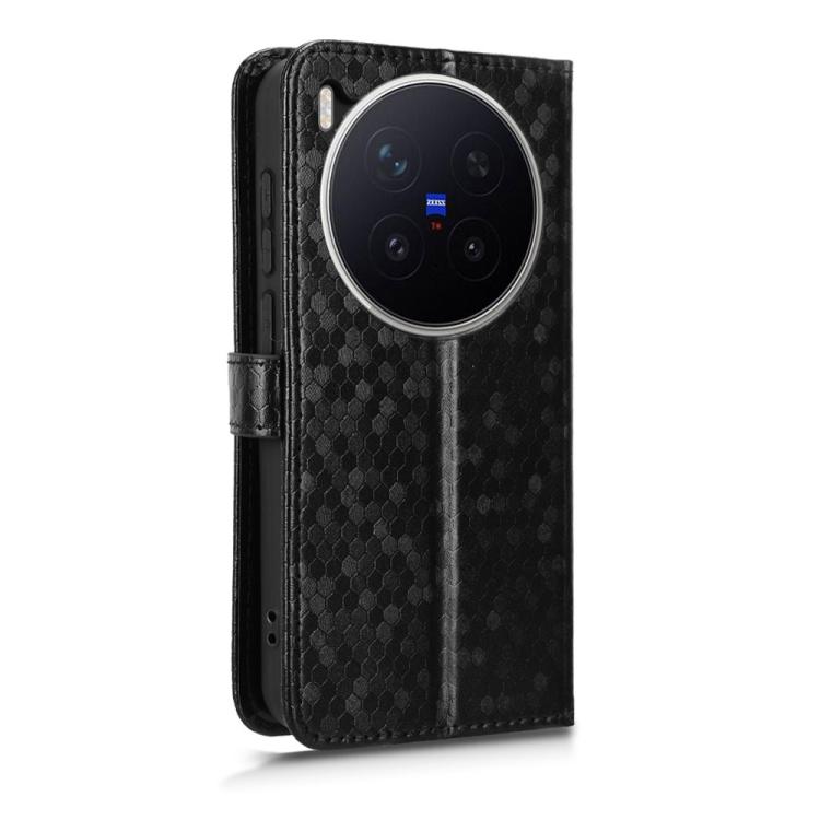 For vivo X300 Pro 5G Honeycomb Dot Texture Leather Phone Case