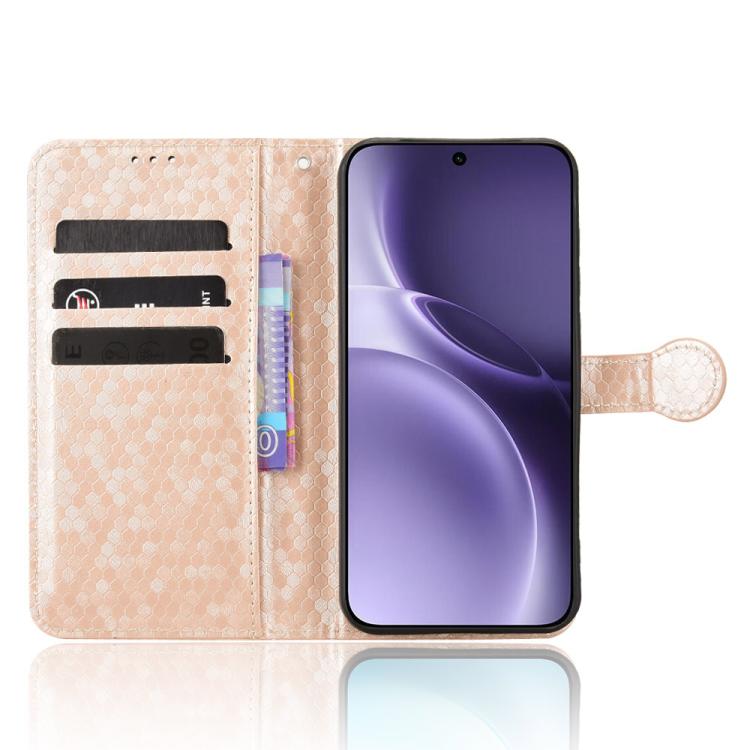 For vivo X300 Pro 5G Honeycomb Dot Texture Leather Phone Case