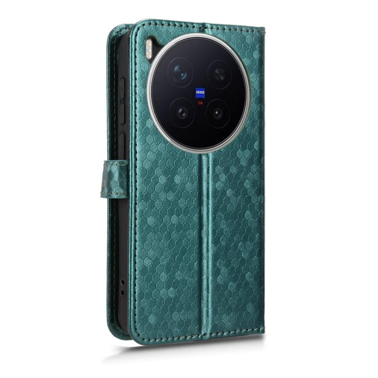 For vivo X300 Pro 5G Honeycomb Dot Texture Leather Phone Case