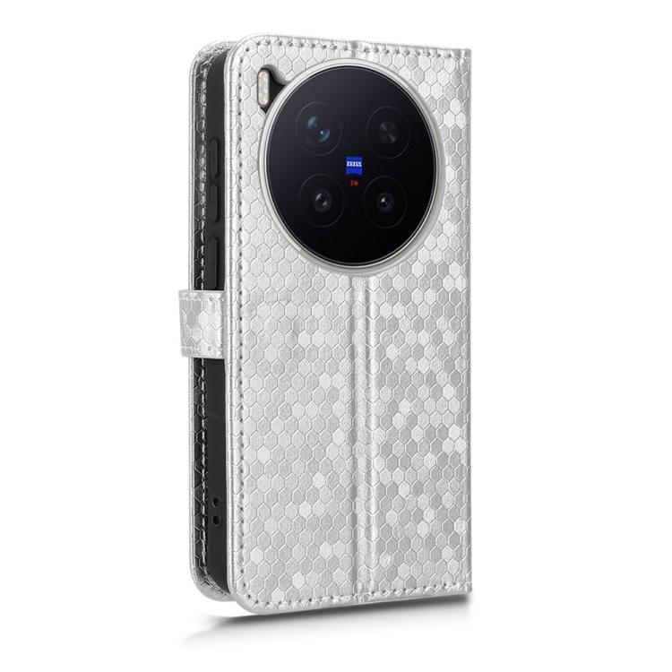 For vivo X300 Pro 5G Honeycomb Dot Texture Leather Phone Case