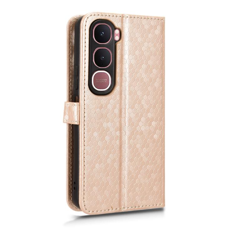 For vivo Y31 5G India / Y21d Global Honeycomb Dot Texture Leather Phone Case